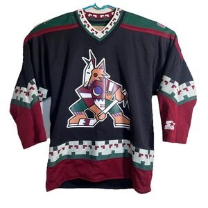 Vintage Starter Phoenix Coyotes Reversible NHL Hockey Jersey White/Black Size L